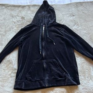 Velvet zip up hoodie